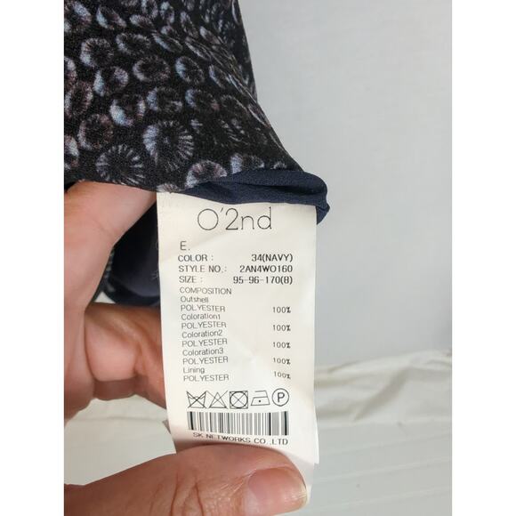 O'2nd Navy Mesh Sleeveless Sheath Dress 8 - Picture 5 of 7